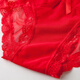 Modallo four red year underwear for women internet celebrity lace women's underwear pure cotton crotch sexy briefs 4]844+105+533+104 L size Recommended 100-120Jin [Jin equals 0.5 kg]]