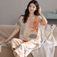 
Dan Pretty High Quality Cotton Pajamas for Women in Summer Short Sleeve Two-Piece Set Cartoon Sweet Summer Thin Style Orange a9856 Shorts M 80-100Jin [Jin equals 0.5 kg]