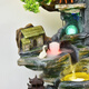
Botianxuan large-scale floor-standing rockery flowing water fountain ornaments for living room, wealth, feng shui wheel humidifier, high mountain circulation waterscape decoration 9934 medium size 53*38*133.6cm