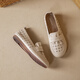 Kanglibi genuine leather soft sole mother shoes single shoes middle-aged and old comfortable and not tired leather shoes middle-aged and old young and non-slip women's shoes spring and autumn style 677 hole style beige soft sole soft surface very comfortable 39