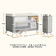 Coolbaby crib adjustable height movable splicing bed multifunctional folding newborn baby bed gray basic model
