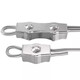 Tianzhuo Hardware 304 stainless steel wire rope single clamp double clamp buckle lock single card double card fixed joint M2M3M4M5M10mm double clamp M4 2 pieces suitable for 3mm steel wire rope