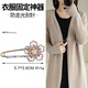 Qimeilian anti-exposure brooch women's sweater large pin waist artifact fixed clothing decorative corsage suit cardigan accessories LX-5044 champagne gold 40324045