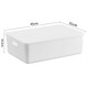 Yushe plastic sundry storage box with lid large storage box household plastic clothing storage box snack book storage box N5 size with lid (36.5*26*24cm)