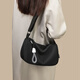 
viney crossbody bag women's bag brand underarm bag canvas bag one shoulder birthday Chinese Valentine's Day gift for girlfriend and wife [Black] practical and high-end fashionable dumpling bag versatile light luxury fashionable casual pillow bag