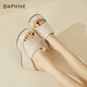 
Daphne thick-soled sequin high-heeled heeled sandals for women in summer small heightened fashion flip-flops for women apricot color 36