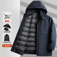 Yalu one-piece five-wear down jacket men's winter thickened goose down business removable liner middle-aged men's big goose jacket