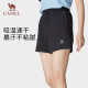 Camel (Camel) Sports Shorts Spring y Summer tejido de secado rápido y refrescante pantalones cortos de casualidad 724bay6002 Negro, L de mujeres L