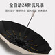 Fully automatic double large umbrella folding rain or shine umbrella black sun umbrella sun protection UV umbrella 8-bone manual model black