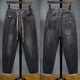 梦园朵夏季牛仔裤男士松紧腰高弹力宽松版型休闲裤男韩版潮流小脚裤长裤 常规 3886黑色 28  90-105