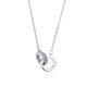 MZMZ platinum fashionable double ring necklace for women pt950 clavicle chain platinum pendant Valentine's Day birthday gift for girlfriend local warehouse/next day delivery - light luxury double ring necklace for women