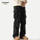 Pantalones de trabajo de paracaidismo funcional americano de homlean Nicho suelto de primavera y verano Nicho de senderismo informal S6603 Negro 3xl