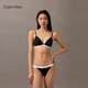 Calvin Klein Unterwäsche 25 Frühlings- und Sommer Neue Frauen CK Jacquard Taille Rippen-Baumwollbikini-Briefs für Frauen QD5265 UB1-Space Black 1 m