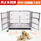 HKML304 stainless steel dog cage, large, medium and small dog single layer double layer indoor pet female dog cage with toilet, 202 high quality stainless steel material, length 104, width 74, height 93, double door with partition