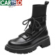 Katile Crocodile Summer Martin Boots Martin Boots para mujeres STRING BOTS Slim Boots 2024 Nuevas botas individuales transpirables insuper Hot Black 35