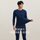Sangun 100% cotton men's thin thermal underwear men's combed cotton autumn clothes and long johns set cotton bottoming shirt autumn and winter light hemp gray (thin cotton) XL /175 recommended 140-160Jin Jin equals 0.5 kg
