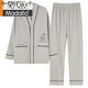 Modal Pyjamas Herren Frühling und Herbst Neue reine Baumwolle, langärmelige große Herbst- und Winterstil, können an der Außensport-Strickjacke zu Hause getragen werden.