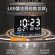 Hanxuan 2025 Nuevo restaurante de decoración de restaurantes Sala de estar electrónica Sala de estar detrás de la pared del radar Pantalla de pared de la pared de la pared Pintura de reloj JD13533 Modelo de pantalla digital 80*40 (Adecuado para restaurantes de aproximadamente 1.2 metros) Crystal Imagen PVC Gold Edge/Plug