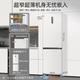 MeiLing worry-free embedded 402L two-door refrigerator ultra-thin zero embedded bottom heat dissipation can be spliced ​​with first-class energy efficiency air-cooled frost-free white BCD-402WPCZX national subsidy