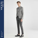 
VICUTU men's commuter line suit business formal suit jacket VBS22110433 gray check 175/96B