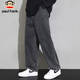 大嘴猴（paul frank）牛仔裤男秋冬季美式休闲裤男士宽松阔腿裤子男裤 黑色 XL
