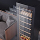 BAIKAILUN wine cabinet constant temperature wine cabinet embedded dual temperature frost-free wine preservation cabinet home living room display tea beverage liquor wine refrigerator dual temperature zone | hanging cup display red wine | 48 bottles LOW-E anti-fog door