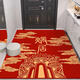 Shansui's housewarming floor mat, door mat, moving carpet, doorway, home entrance, new home, red vertical floor mats, copper coins - pattern for good luck in entering the house, vertical version 120*160 cm