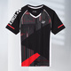 2025 new spring badminton suit men and women short-sleeved competition suit set quick-drying breathable sports competition training suit 7028 blue men's suit 2XL