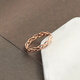 Xuecong 18K rose gold K gold ring women's plain gold ring gift tail ring 18K rose gold 11#1.43g