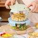 Cialcopper Round Lunch Box Worker Can Microwave Heating Special Bowl con Box Lunch Box de lonchera de arroz caja de frescura VERDE LUCAY Round 1050ml*2