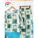 Ultraman boys pajamas in spring and autumn long sleeve cotton silk thin children's little boy air conditioning clothes big children's home clothes 2025 new model hot sale double-long dinosaur truck 140 140cm