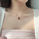 Man Fuxiang 18K gold gourd pendant color gold rose gold clavicle chain set chain au750 gold necklace birthday gift for girlfriend 18K rose gold red agate (single pendant)