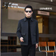 DK Brand Men's Jacket Woolen Coat Woolen Coat Winter 100% Pure Wool Liner interno extraíble Jacket engrosado Gris oscuro M /170