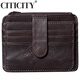 Citicity Light Luxury Brand Bag Men's Bag Card Bag de alta gama Tarra retro Top Capeta Retro Caquera Licencia de conducir Bolsa de billetera de múltiples tarjetas Café profundo