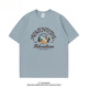 
BEBW American fashion brand summer printed short-sleeved T-shirt men's 2024 new loose retro versatile base shirt casual top fruit green T-shirt-3884 S [75-95Jin[Jin equals 0.5 kg]]
