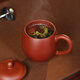 Centennial Liyong Yixing purple sand cover cup purely handmade original mineral red mud dragon egg cup office household tea set tea cup 280ml