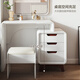Quanyou Home Modern Simple Bedroom Makeup Mirror Dressing Table Small Apartment Bedside Storage Cabinet Makeup Table