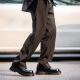 Mr. a Derby Schuhe Herren -Low Top Martin Boots Britisch -Stil Runde Zehen große Zehenschuhe Schwarze Arbeitspeakschuhe Dicke alleinige Freizeitlederschuhe Mra Gloss Schwarz 43 Herrengröße
