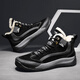 Jeep men's shoes 2025 new spring and autumn warm snow Martin boots outdoor workwear medium and high top casual shoes black 1289 (leather shoe size) 38