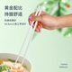 唐宗筷 轻奢纯白陶瓷筷子5双装 防霉 防滑 抗菌 耐高温 防烫家用C1583