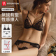 FitonTon sexy underwear women's Christmas gift to girlfriend without wire bra pure lust lace bra small breast push-up underwear set