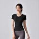 LULULMCCTN yoga short-sleeved women's slimming Pilates professional training sports top morning jogging exercise fitness T-shirt white XL