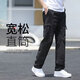 工装裤男款夏季宽松直筒休闲裤户外运动职业工作服耐磨防风长裤子 灰色 XL 【115-130斤】