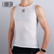 Lampada sweatshirt cycling vest underwear sweat-absorbent quick-drying road mountain bike top bottoming long short-sleeved cycling jersey white vest bottoming shirt M/L