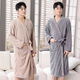 90-200Jin [Jin equivale a 0,5 kg de la bata de baño al estilo de toalla de baño para vestidos de baño para hombres para todas las estaciones se pueden usar, envolver y absorbente. Basta de baño de hombres grises. Se puede usar una talla 90-200Jin [Jin es igual a 0.5 kg]