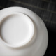 Gold inlaid jade tea cup master cup tea set white ceramic Ru kiln can be grown and opened to give a gift box white Ru Luohan cup