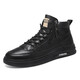 Frühlings- und Herbst Atmungsfreie Schuhe Herrenschuhe lässige Lederschuhe Nonrutschkochschuhe Männer vielseitige Martin Boots Arbeitsschuhe Board Schuhe 2703 Black 40