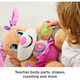 Fisher-Price Infant Toys Smart Stage Interactive Plüschhund mit Musikbeleuchtung und Lerninhalt 6 Monate + FDF22