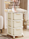 Shunyou trolley storage rack floor-standing drawer-type storage cabinet snack cabinet storage rack household toy sundries storage cabinet 4-layer transparent color large capacity smooth drawer