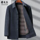 
CEO's new winter woolen coat for men's mid-length double-sided cashmere jacket for middle-aged men's lapel top gray grid XXS